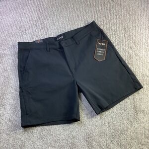 DU/ER Mens NuStretch Shorts Black Technical Fabric Mens Size 36 NWT